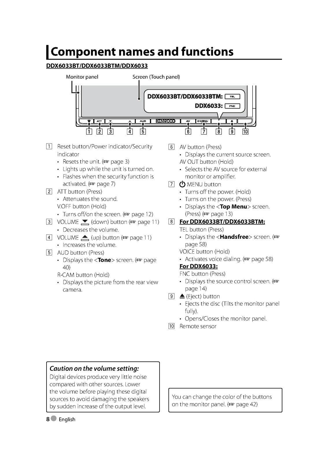 KENWOOD DDX6033BT 6033BTM 6033 4033BT  More Instruction Manual 2012 - BOUND