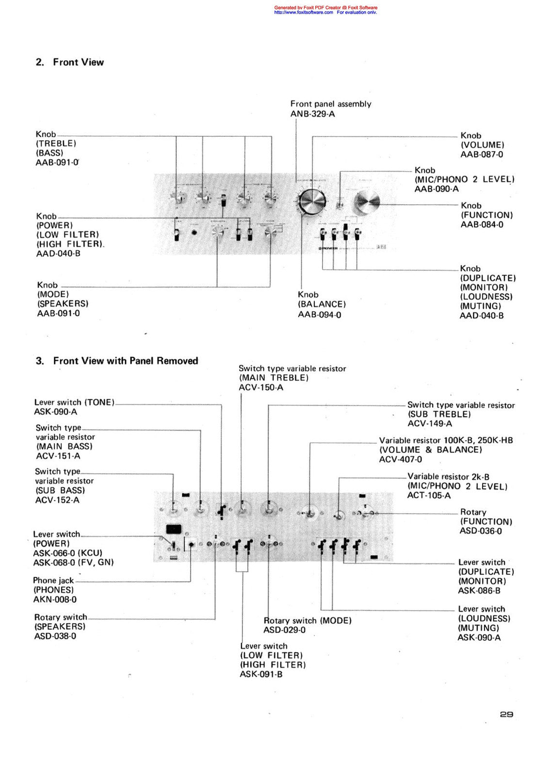 PIONEER SA-8500 Stereo Amplifier Service Manual - BOUND - COVERS - XL FOLDOUTS