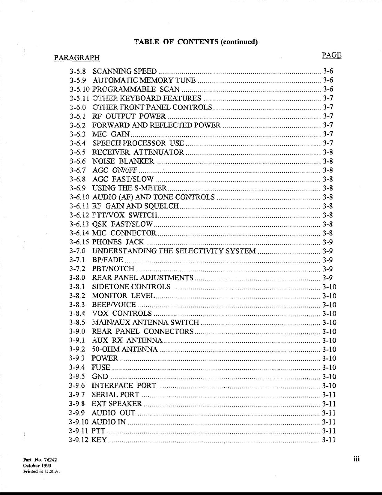 TEN TEC Paragon 2 Model 586 HF Transceiver User Manual - WIRE BOUND - COVERS