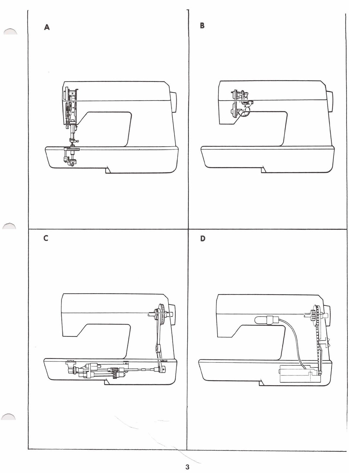 SINGER 2005A Sewing Machine Service Manual 1981 - WIRE BOUND - TOUGH COVERS