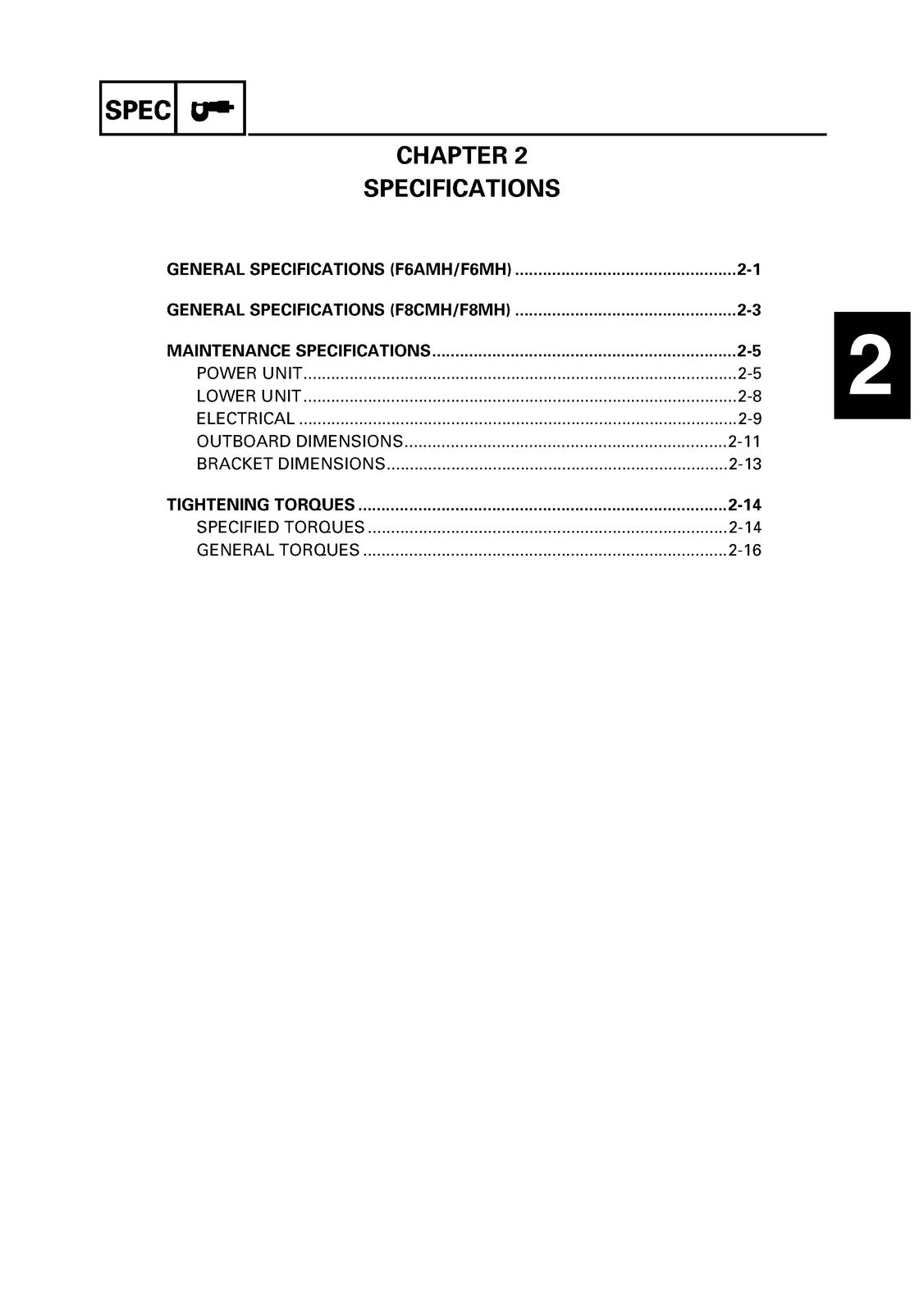 YAMAHA F6Z F8Z Service Manual - BOUND - COVERS - XL FOLDOUT PAGES