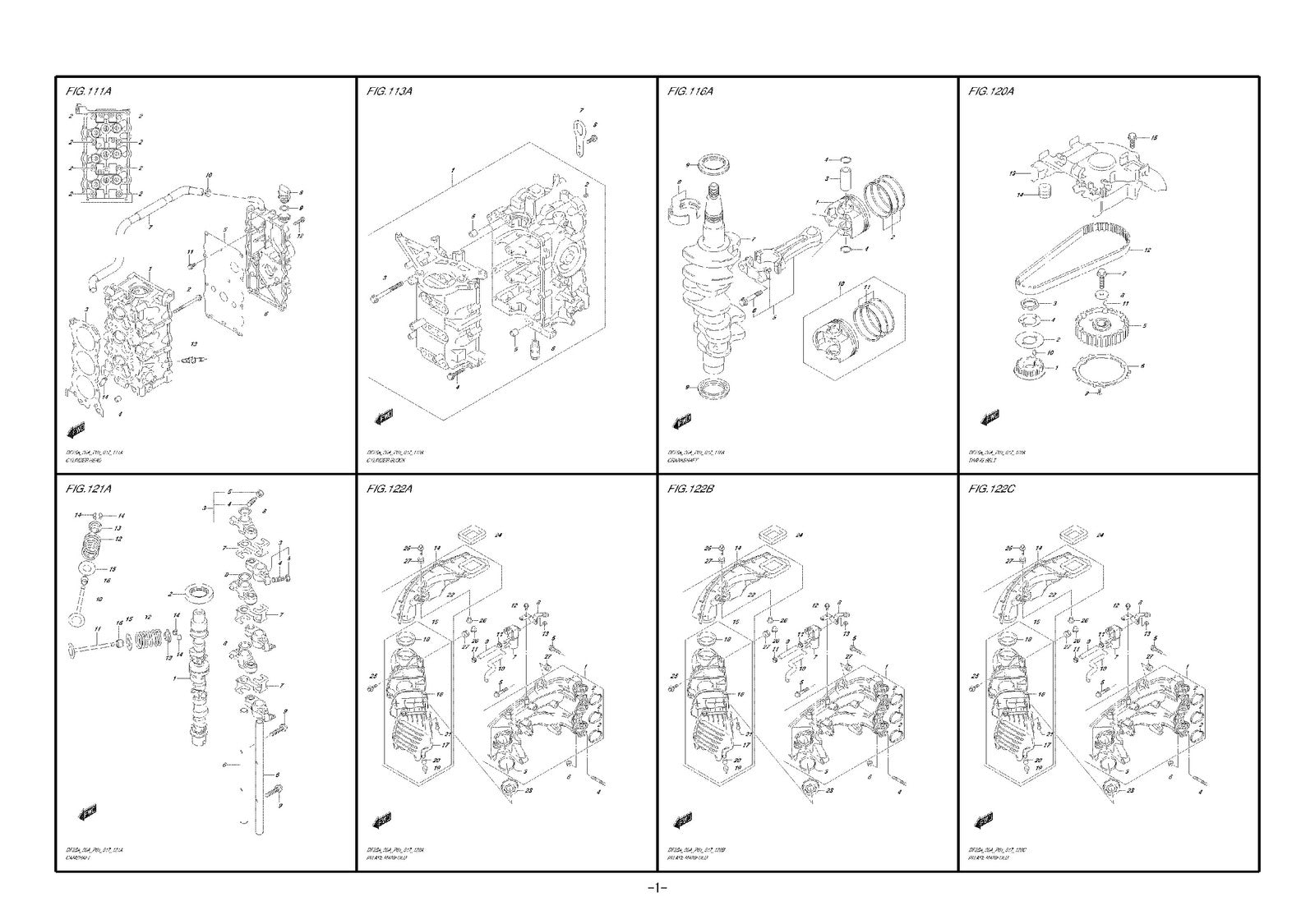 SUZUKI PARTS DF25A DF30A PARTS CATALOGUE - STEEL WIRE BOUND - PROTECTIVE COVERS