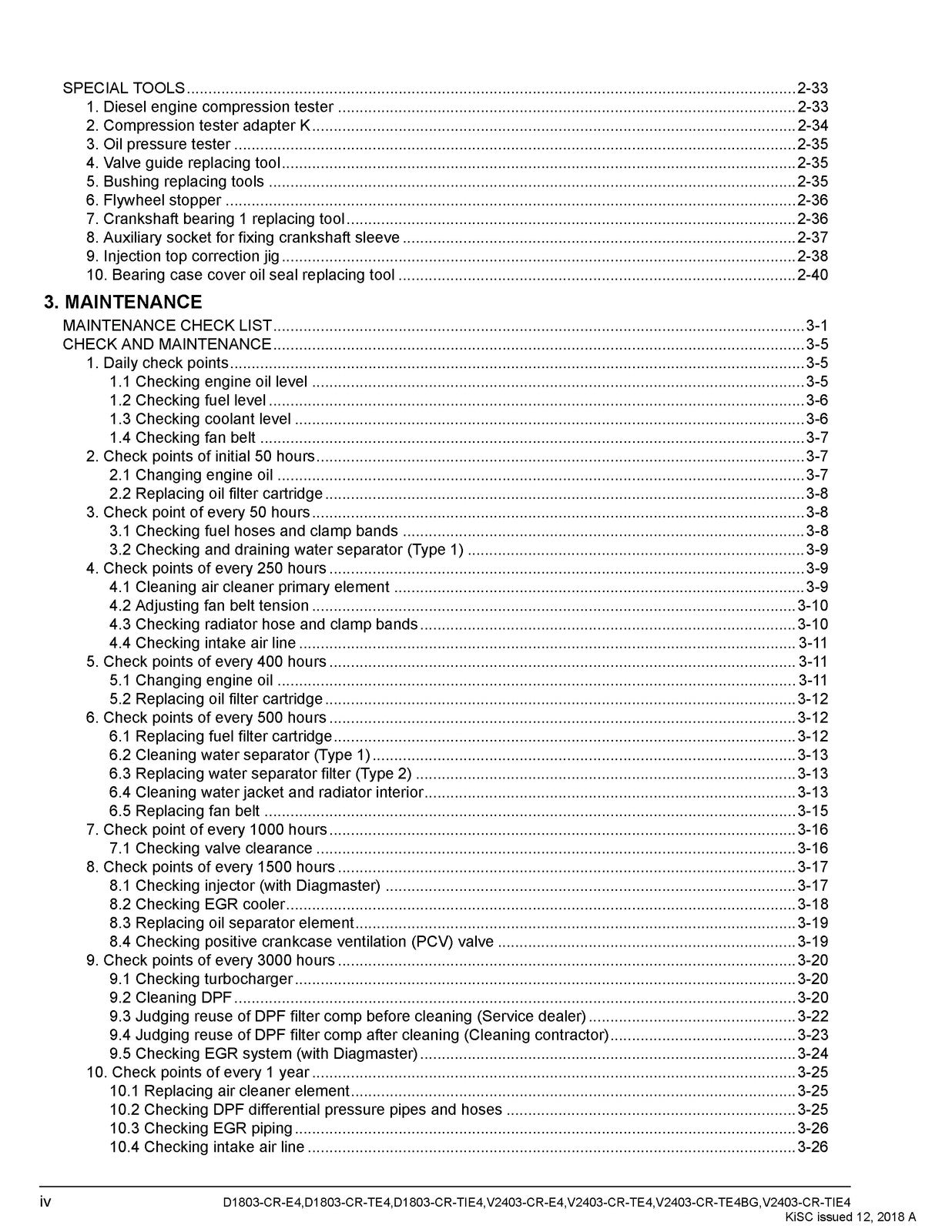 KUBOTA D1803-CR V2403-CR Diesel Engine Workshop Manual - WIRE BOUND - COVERS