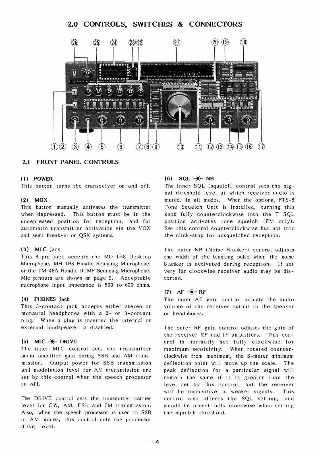 YAESU FT-767GX Operating Manual - STEEL WIRE BOUND - PROTECTIVE COVERS