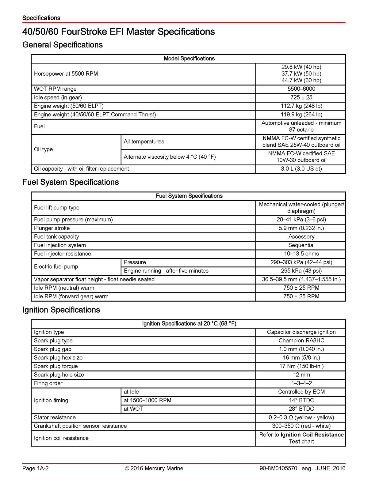 MERCURY 40 50 60 SEAPRO JET FOURSTROKE EFI SERVICE MANUAL, COVERS BOUND FOLDOUTS