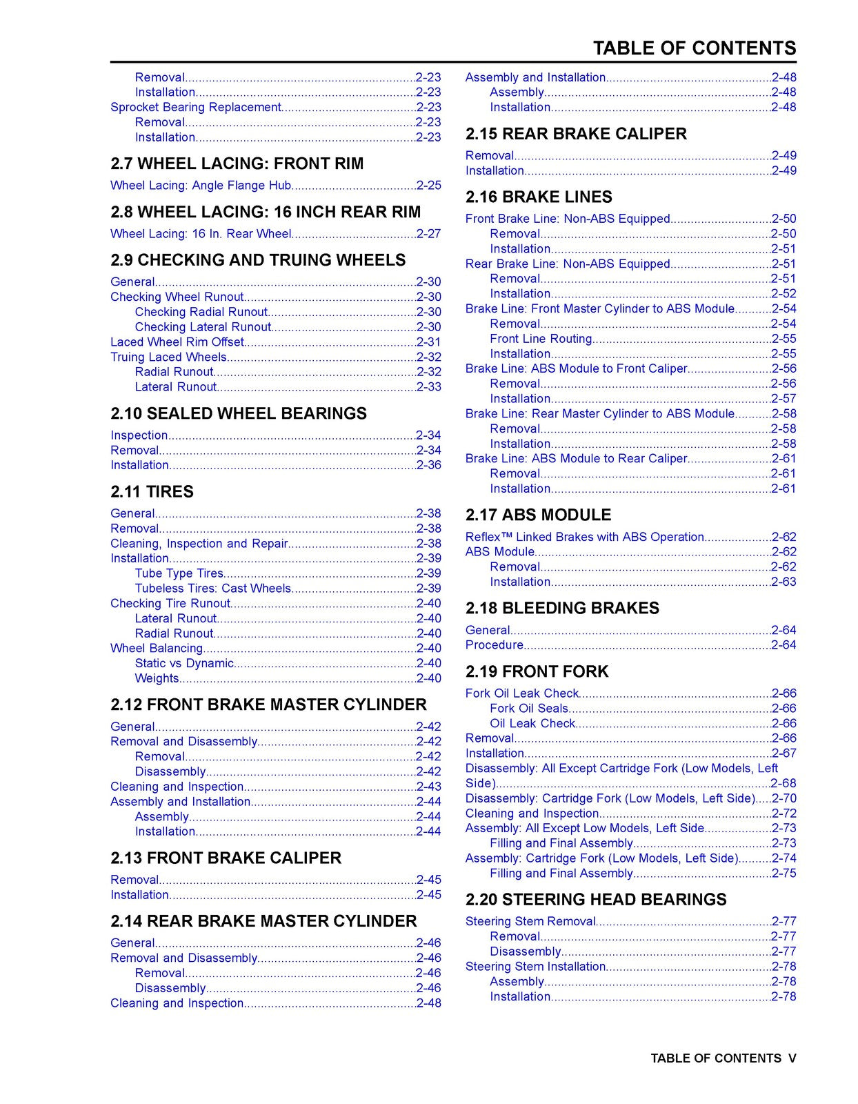 HARLEY DAVIDSON Touring Models Service Manual 2015 - BOUND - COVERS - FOLDOUTS