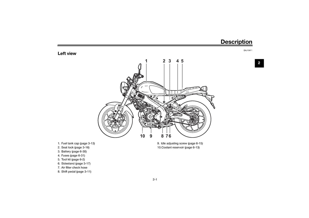 YAMAHA XSR125 Motorcycle Owners Manual 2021 - STEEL WIRE BOUND - TOUGH COVERS