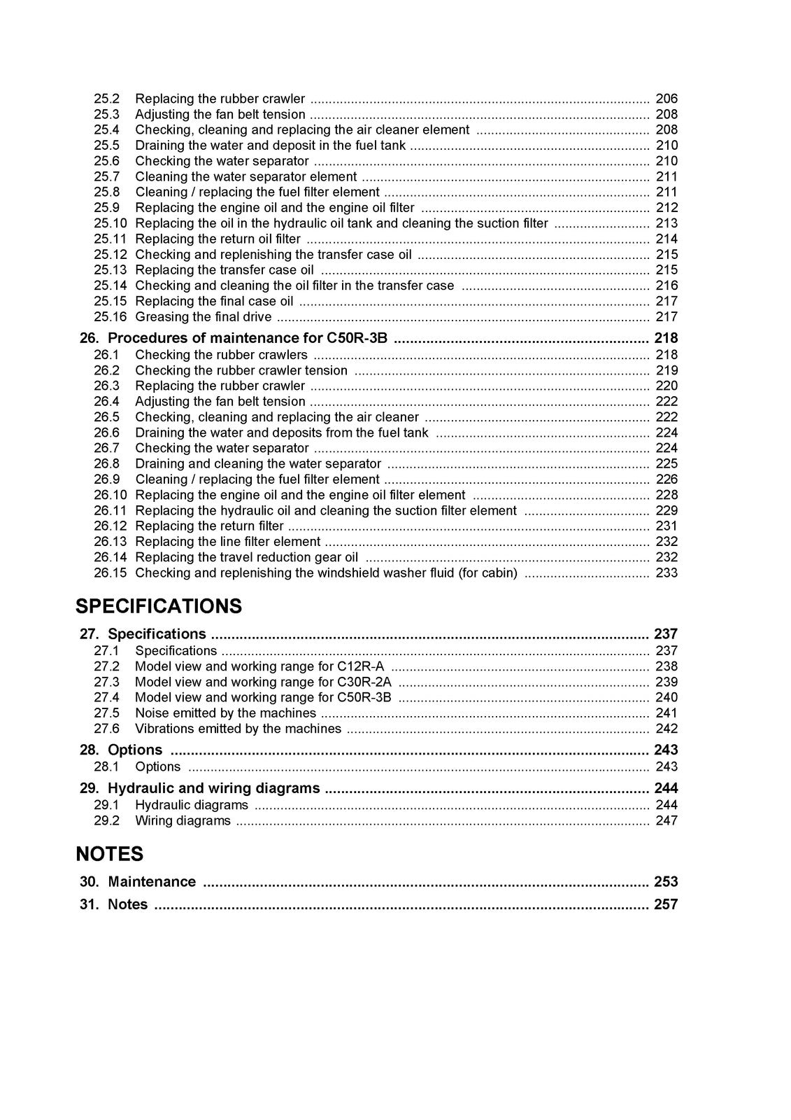 YANMAR C12R-A C30R-2A C50R-3B Operation Maintenance Manual - WIRE BOUND - COVERS