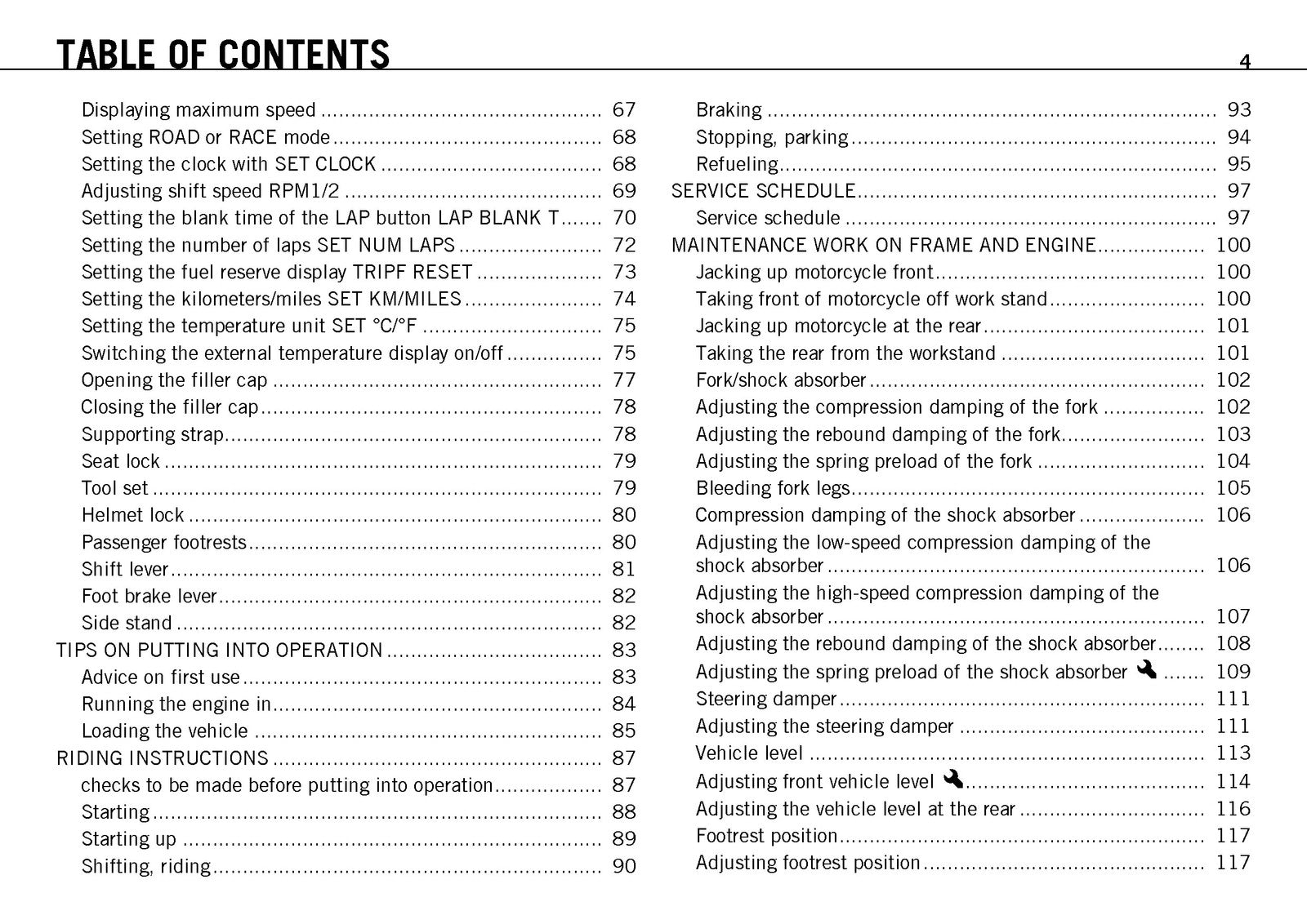 KTM 1190 RC8 EU UK AUS FR JP Owners Manual 2010 - WIRE BOUND - TOUGH COVERS