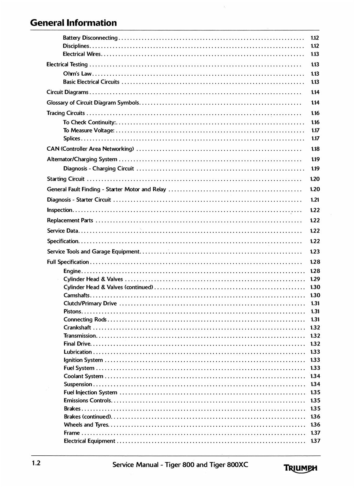 TRIUMPH Tiger 800 800XC Motorcycle Service Manual 2010, BOUND, COVERS, FOLDOUTS