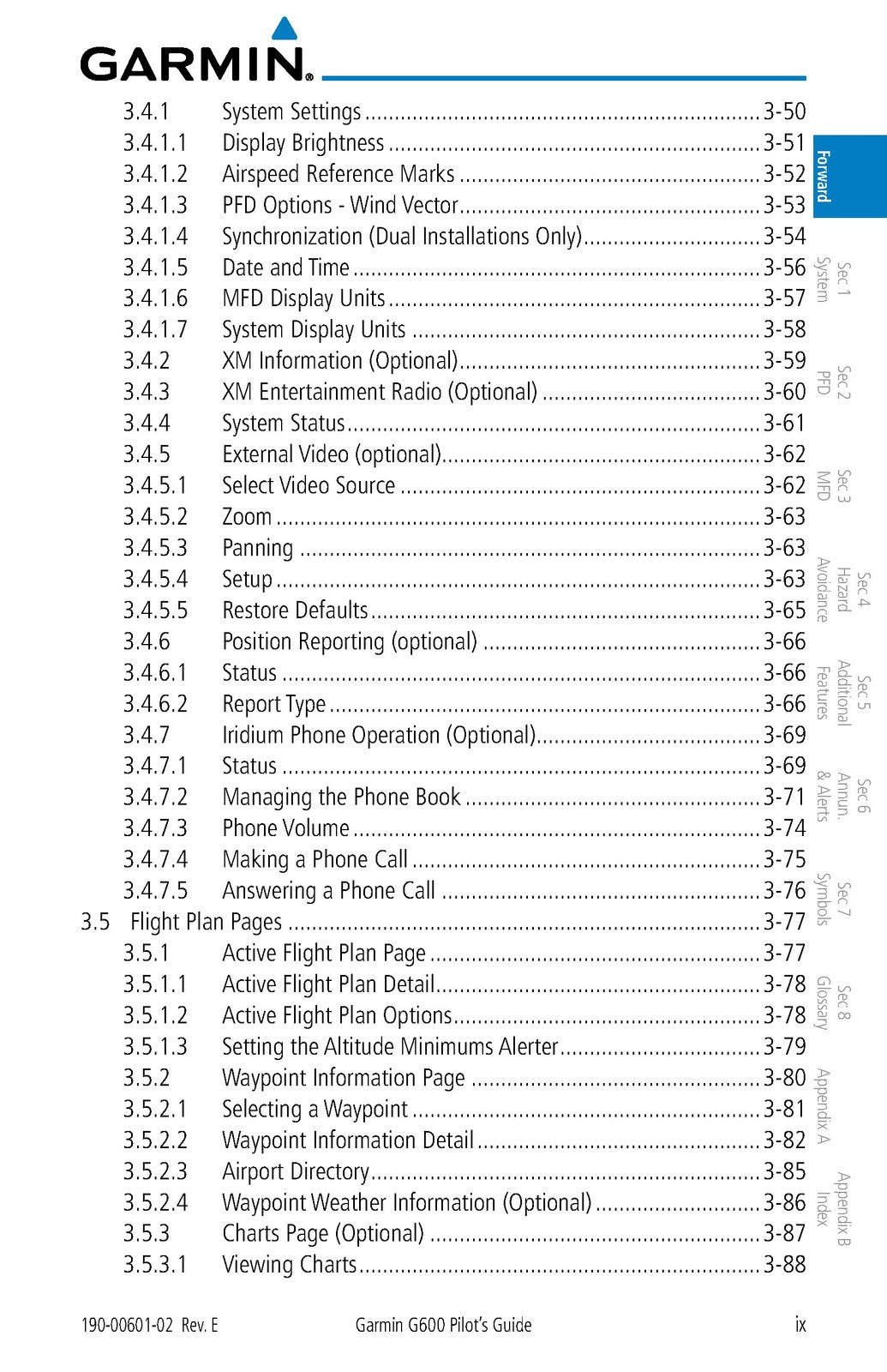 GARMIN G600 Pilots Guide 2011 - STEEL WIRE BOUND - PROTECTIVE COVERS