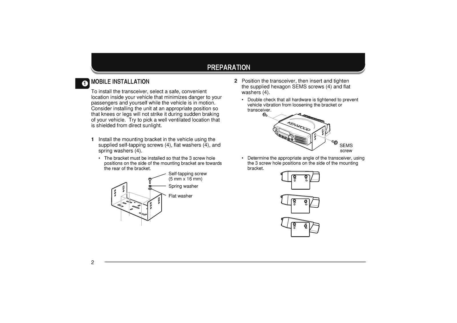 KENWOOD TM-281A TM-481A FM Transceiver Instruction Manual - WIRE BOUND - COVERS