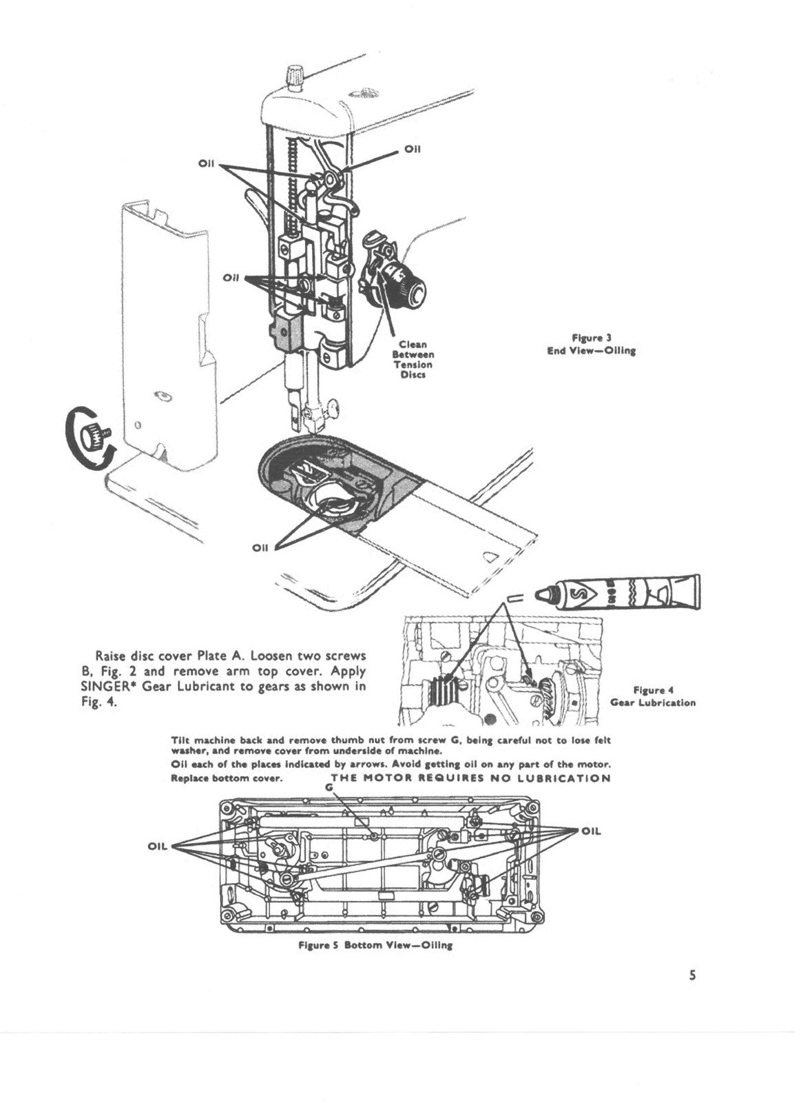 SINGER Class 337 338 Sewing Machine Service Manual 1965 - WIRE BOUND - COVERS