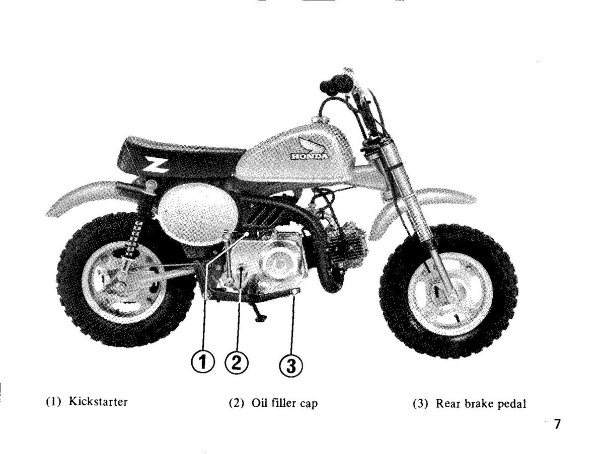 HONDA Z50R Owners Manual 1983 - STEEL WIRE BOUND - PROTECTIVE COVERS