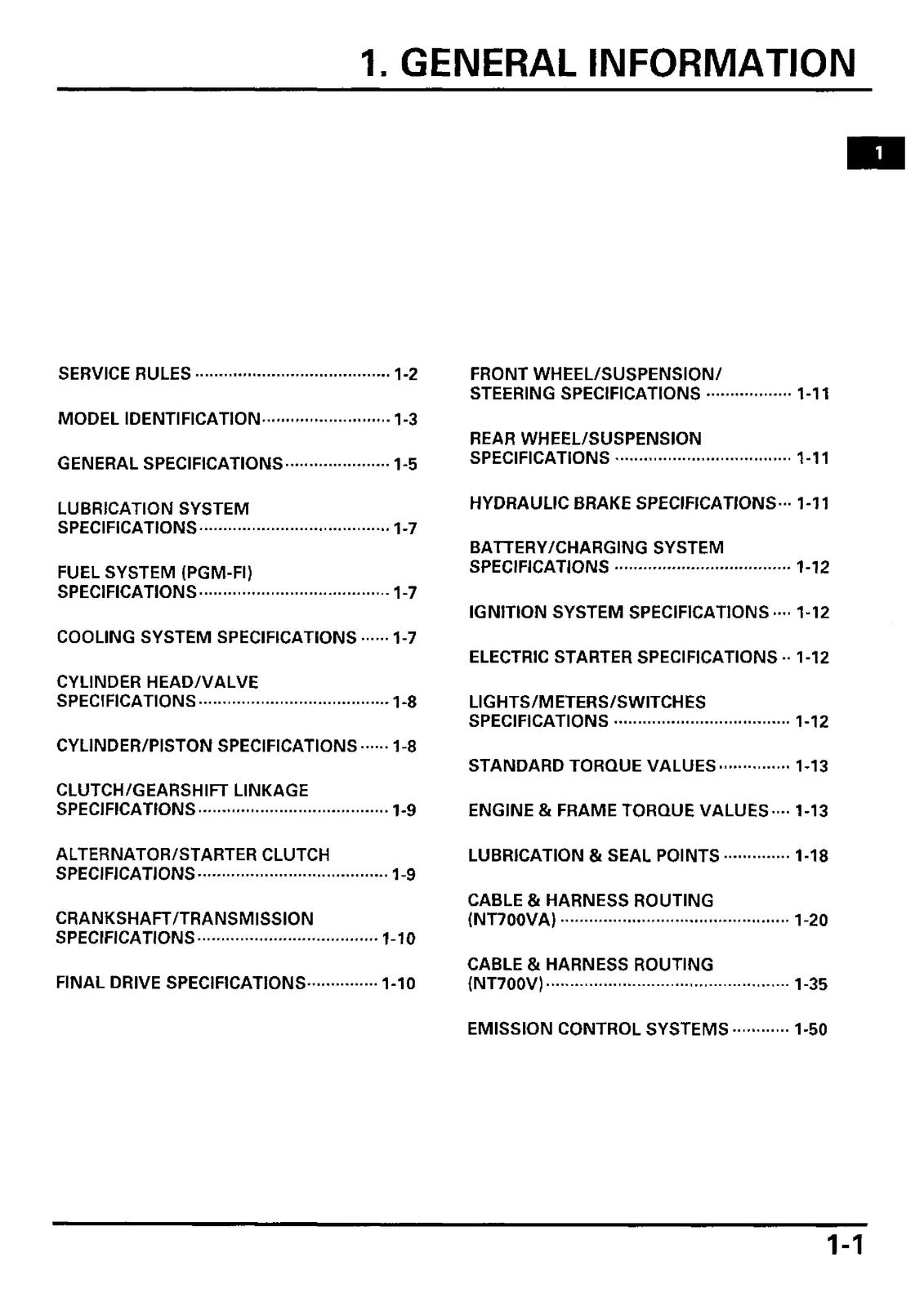 HONDA NT700V NT700VA Deauville Service Manual 2005 - BOUND - COVERS - FOLDOUTS