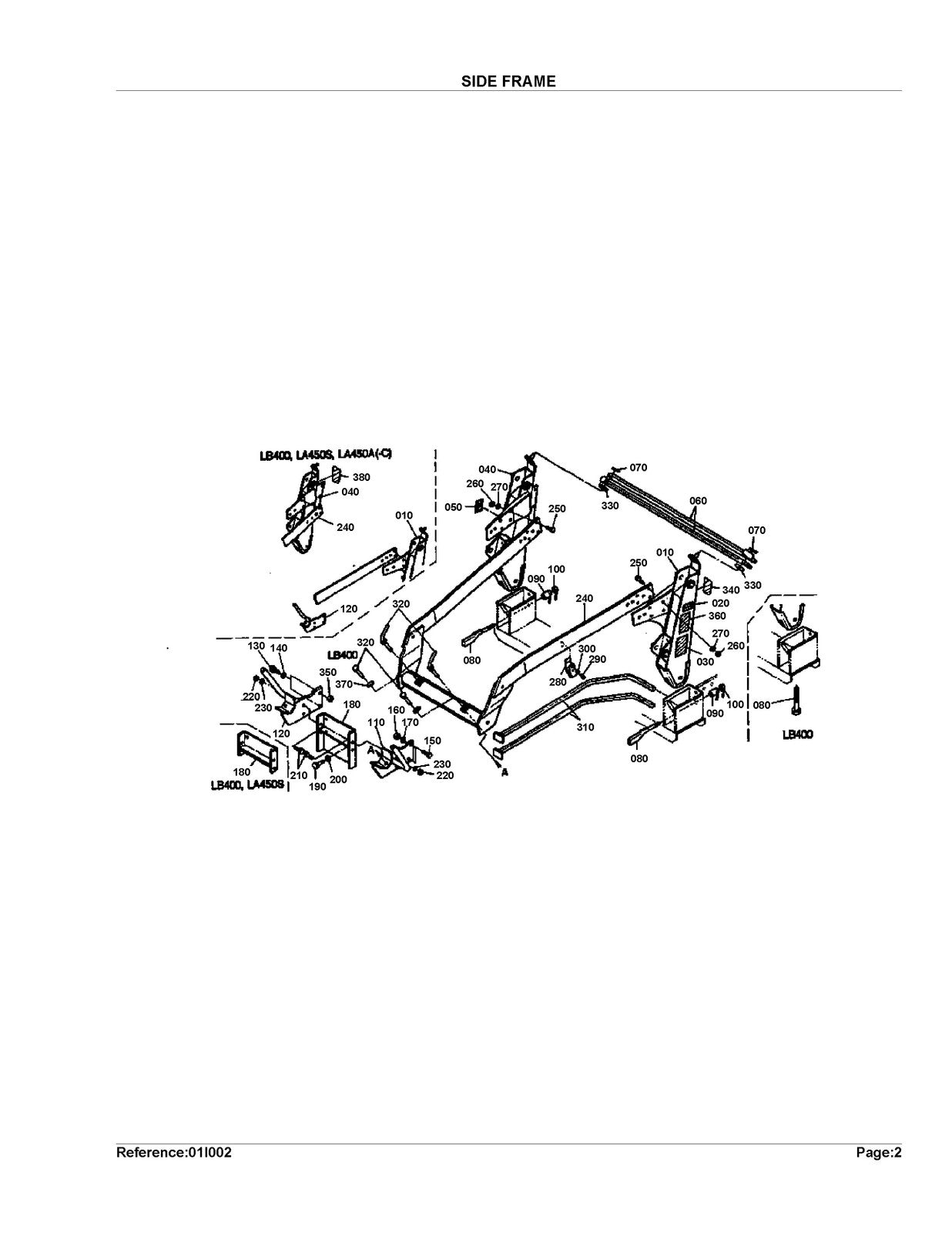 KUBOTA LB400 Loader Illustrated Parts List Manual - WIRE BOUND - TOUGH COVERS