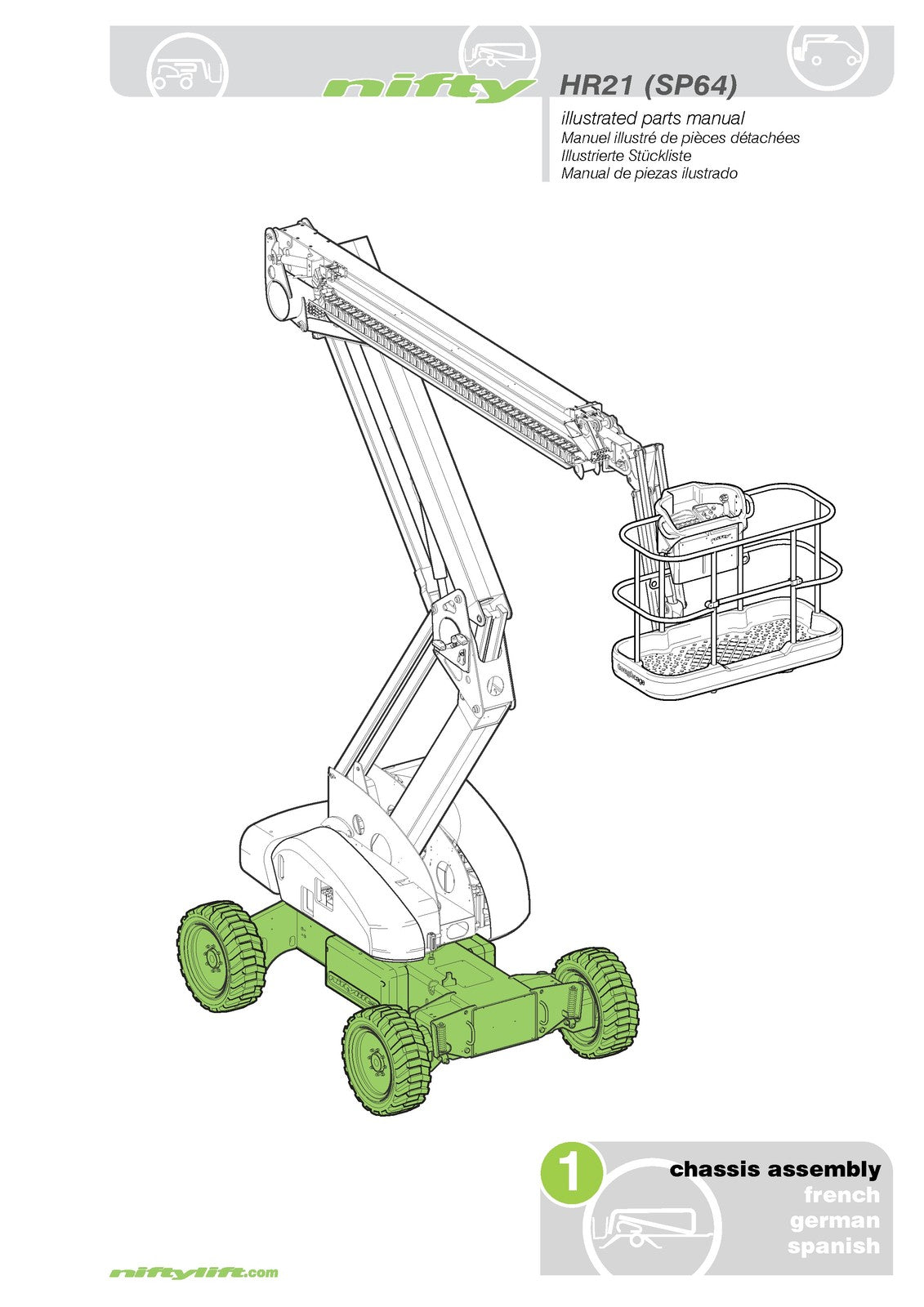 NIFTYLIFT HR21 SP64 4x4 Illustrated Parts Manual 2013 - WIRE BOUND - COVERS