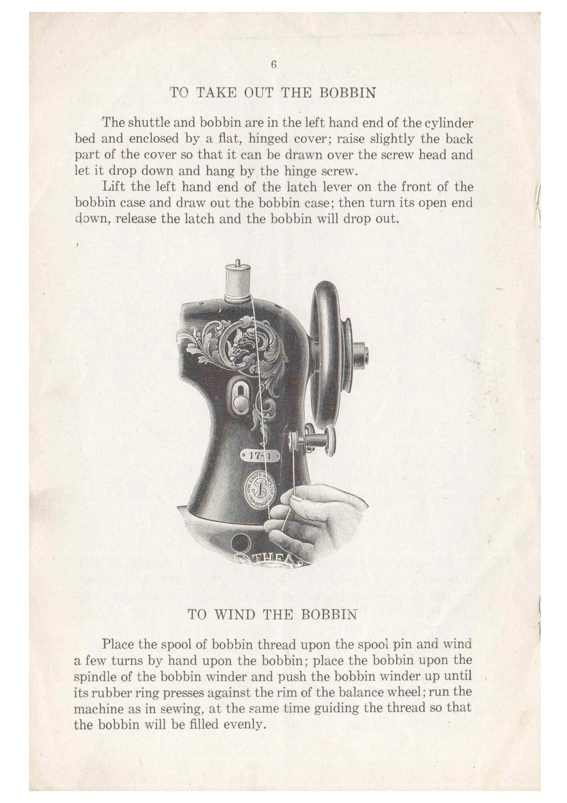 SINGER 17-22 17-23 Sewing Machine Instructions Manual 1919 - WIRE BOUND - COVERS