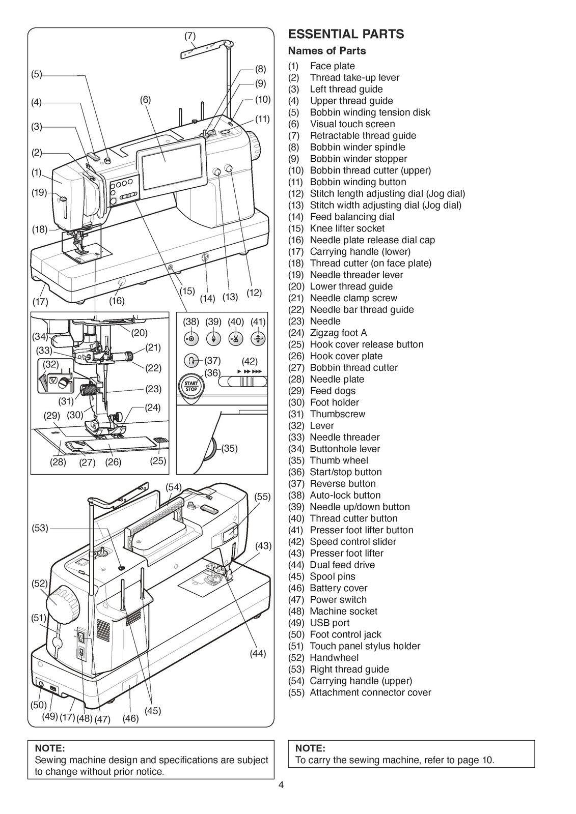 JANOME Continental M8 Professional Sewing Machine Instruction Book Manual