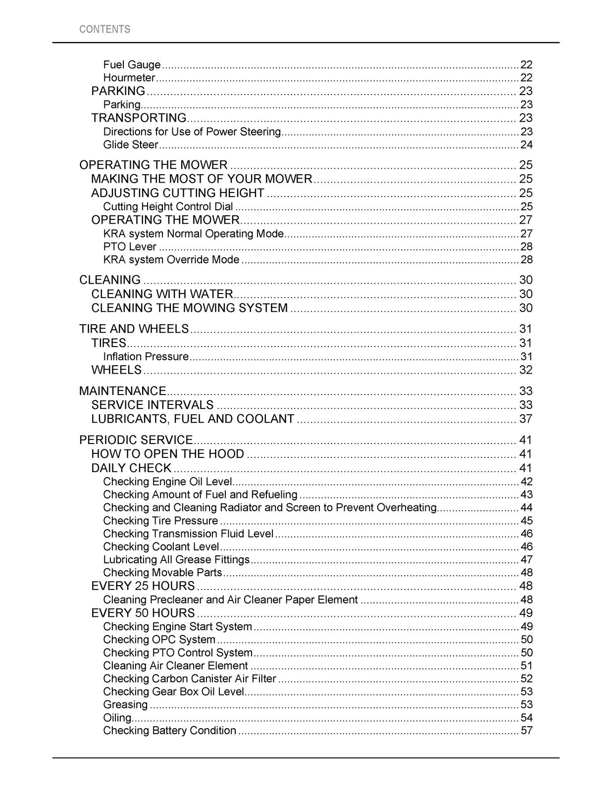 KUBOTA GR2020G GR2120 GR2120AU GR2120EU Service & Operators Manual BUNDLE