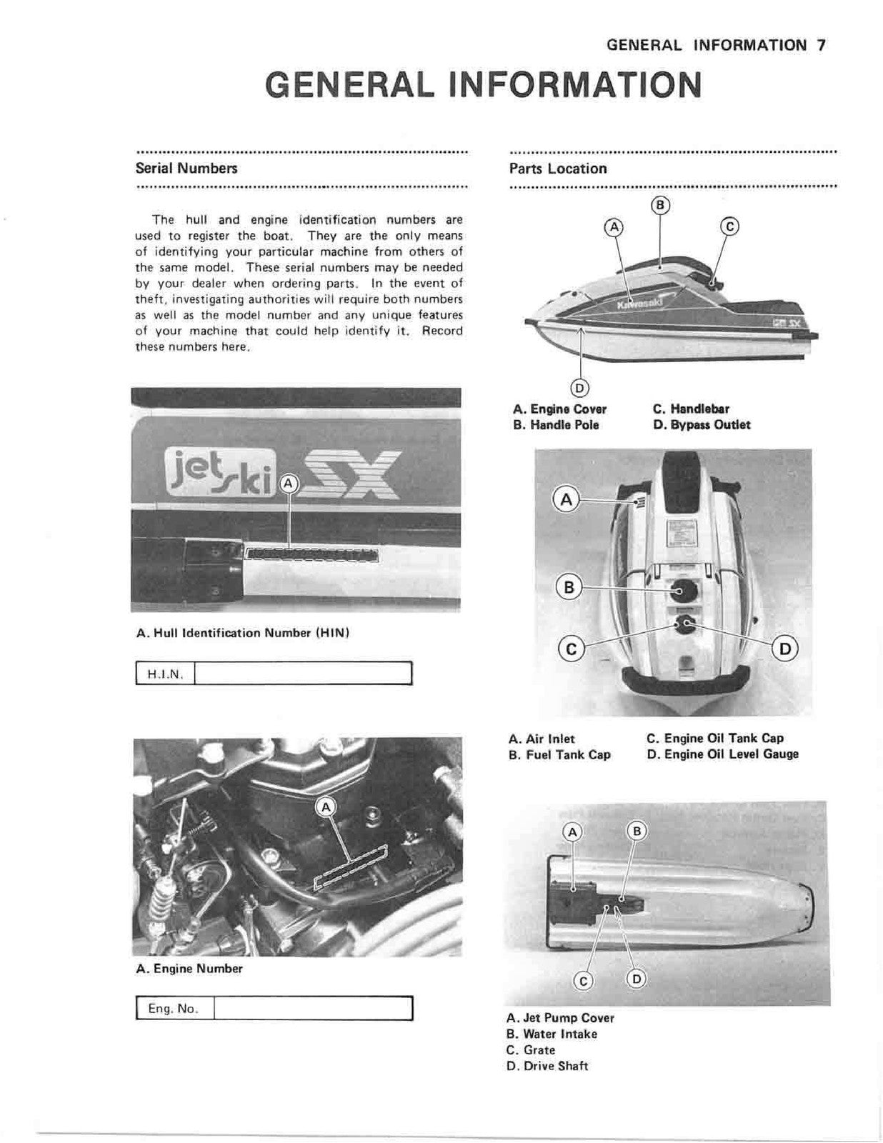 KAWASAKI Jet Ski 300SX Owners Manual - STEEL WIRE BOUND - PROTECTIVE COVERS