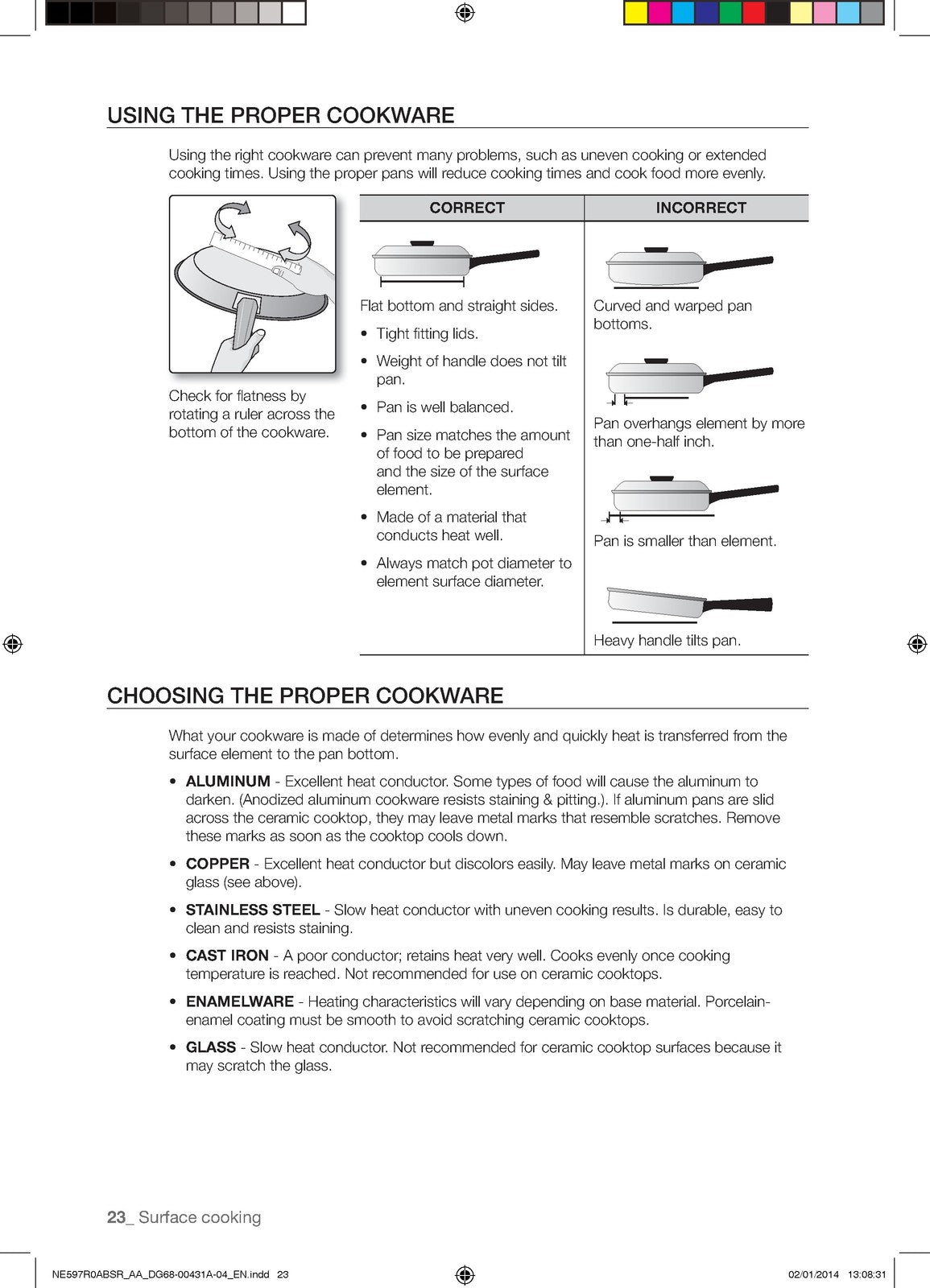 SAMSUNG NE597R0ABSR Electric Range User Manual - STEEL WIRE BOUND - TOUGH COVERS