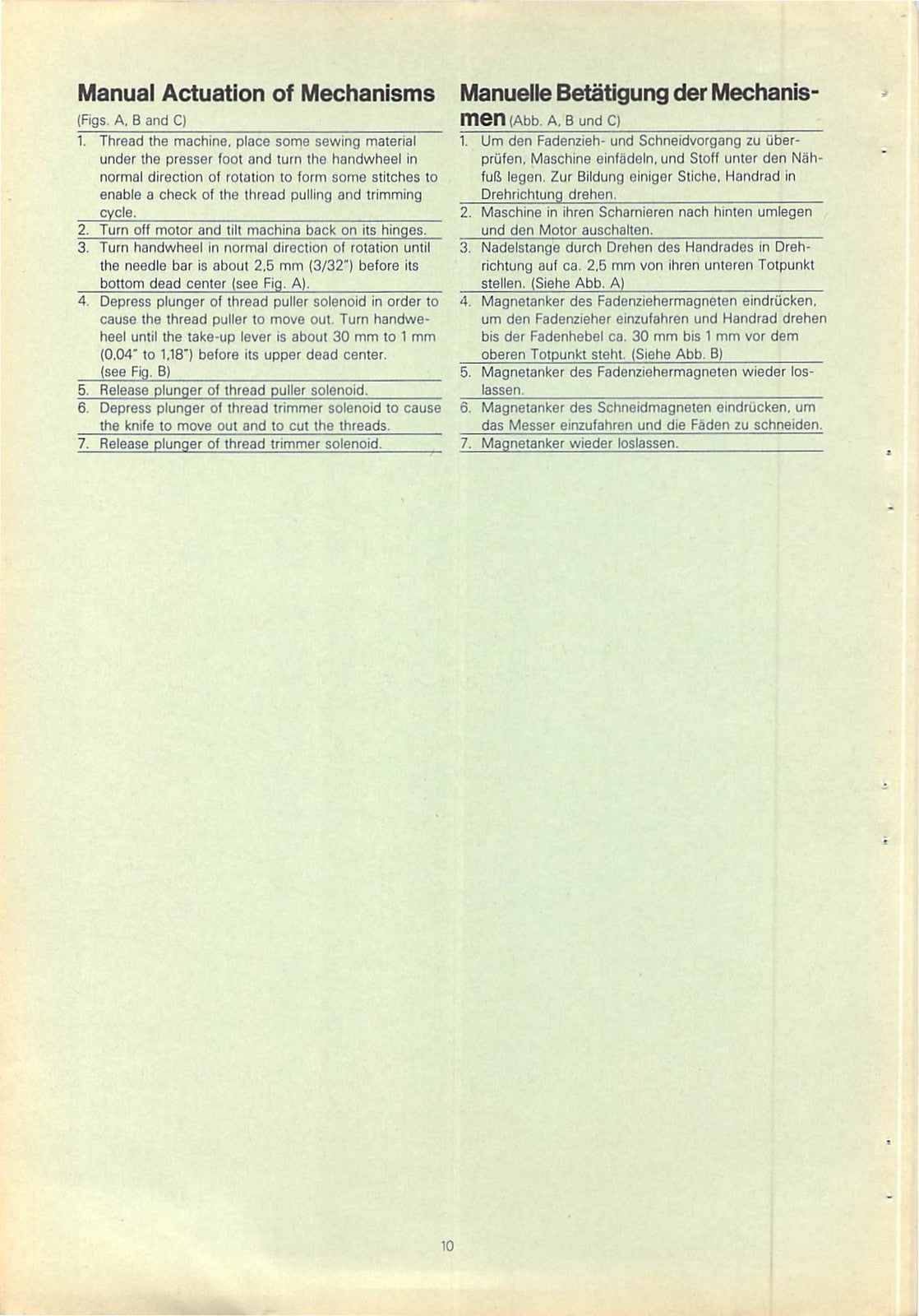 SINGER 211G 212G Underbed Thread Trimmer Service Manual - WIRE BOUND - COVERS