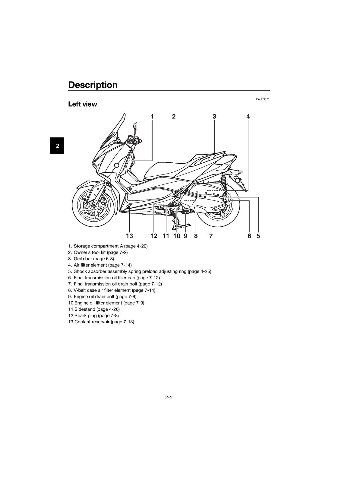 YAMAHA X-MAX 300 Owners Manual 2017 - STEEL WIRE BOUND - PROTECTIVE COVERS