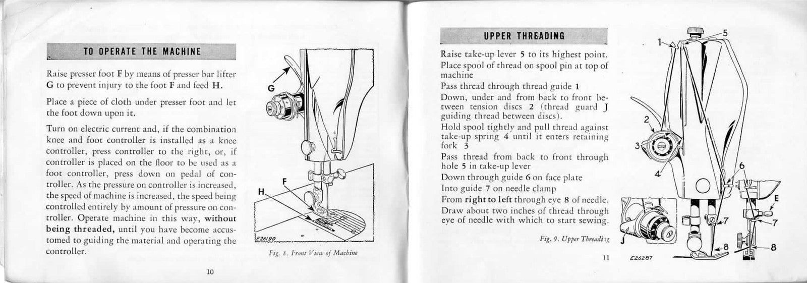SINGER 15-125 Sewing Machine Instruction Manual 1956 - WIRE BOUND - TOUGH COVERS