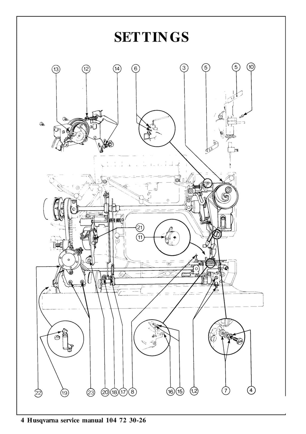 HUSQVARNA 1200 1100 1090 1070 1050 SERVICE MANUAL - WIRE BOUND - TOUGH COVERS