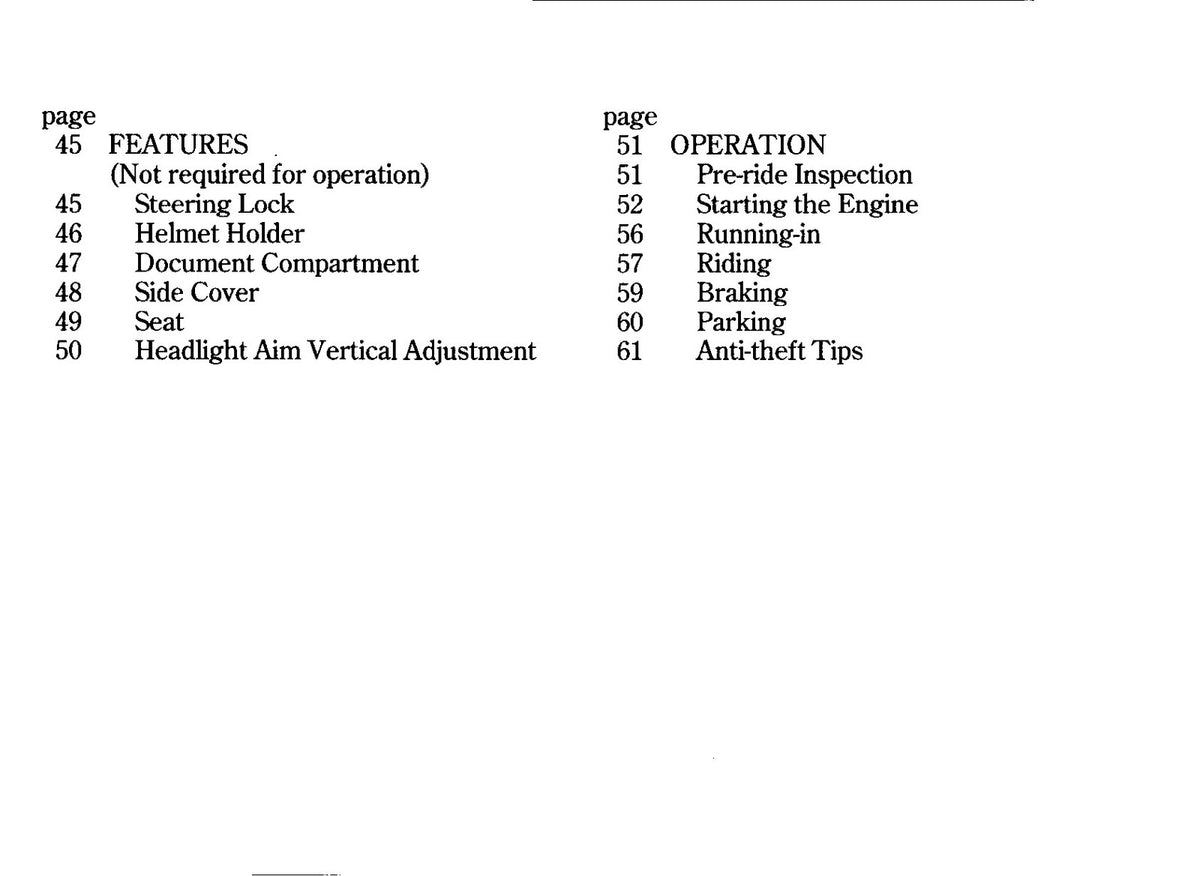 HONDA VT750C Owners Manual 2003 - BOUND - COVERS - XL FOLDOUT PAGES