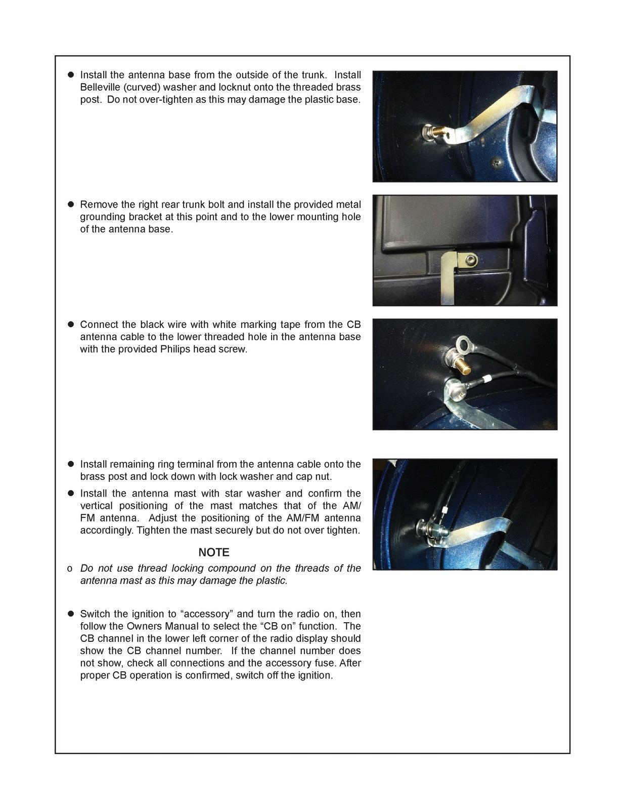 KAWASAKI Vulcan 1700 Voyager CB K10400-037 Installation Instructions Manual