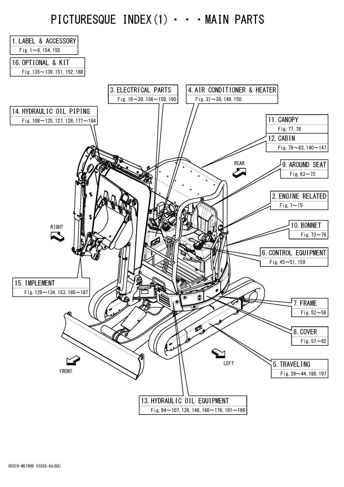 YANMAR ViO35-6A Excavator Parts Catalog Manual 2015 - WIRE BOUND - TOUGH COVERS