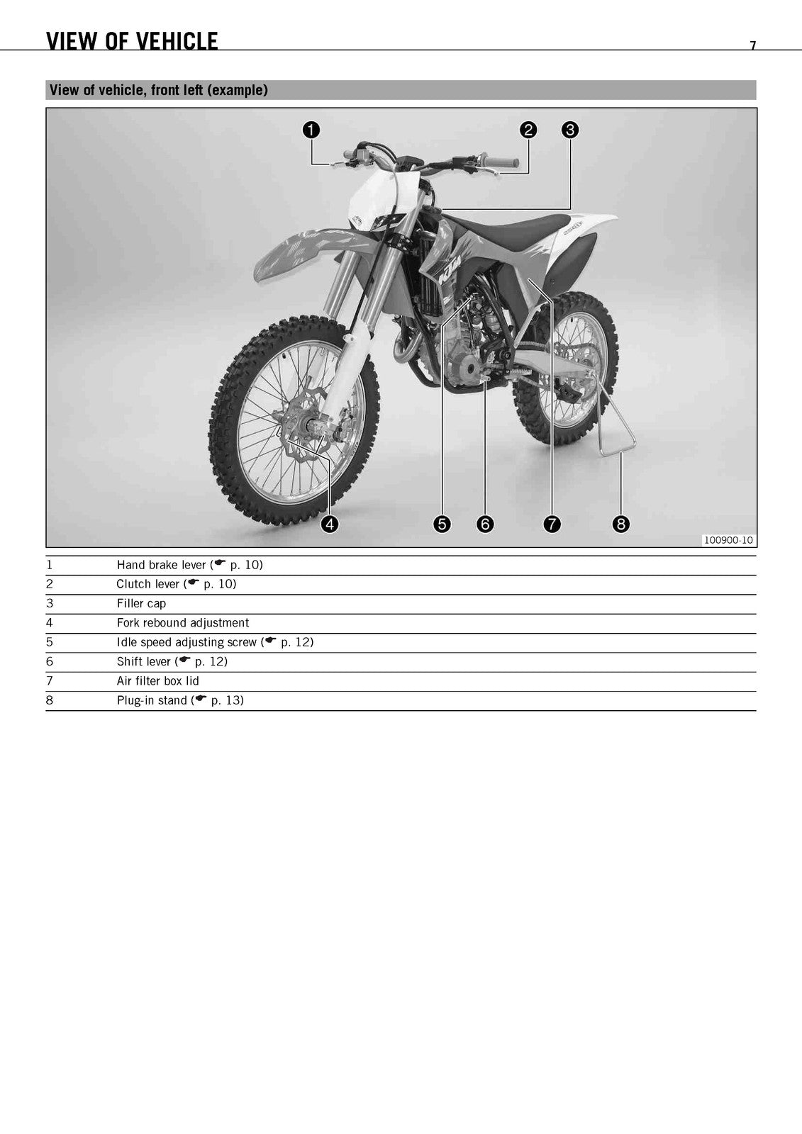 KTM 250 SX-F 250 XC-F Owners Manual 2011 - STEEL WIRE BOUND - PROTECTIVE COVERS