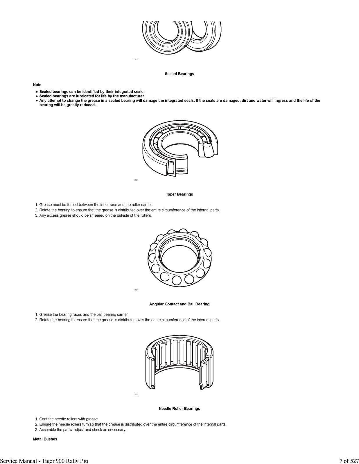 TRIUMPH Tiger 900 Rally Pro Motorcycle Service Manual - WIRE BOUND - COVERS