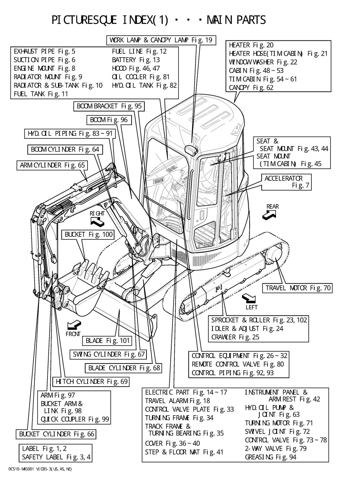 YANMAR ViO35-3 Excavator Parts Catalog Manual 2015 - WIRE BOUND - TOUGH COVERS