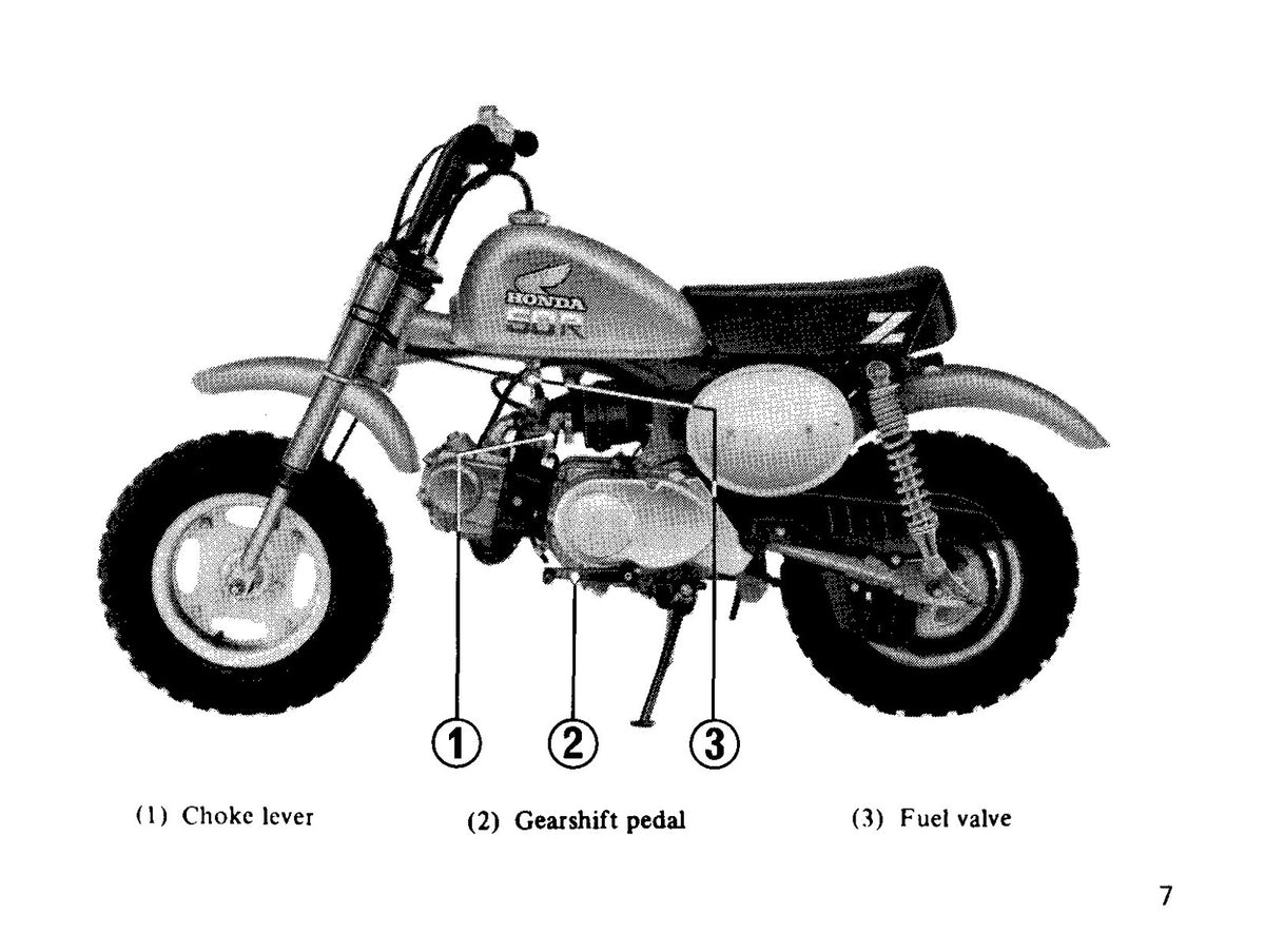 HONDA Z50R Owners Manual 1985 - STEEL WIRE BOUND - PROTECTIVE COVERS
