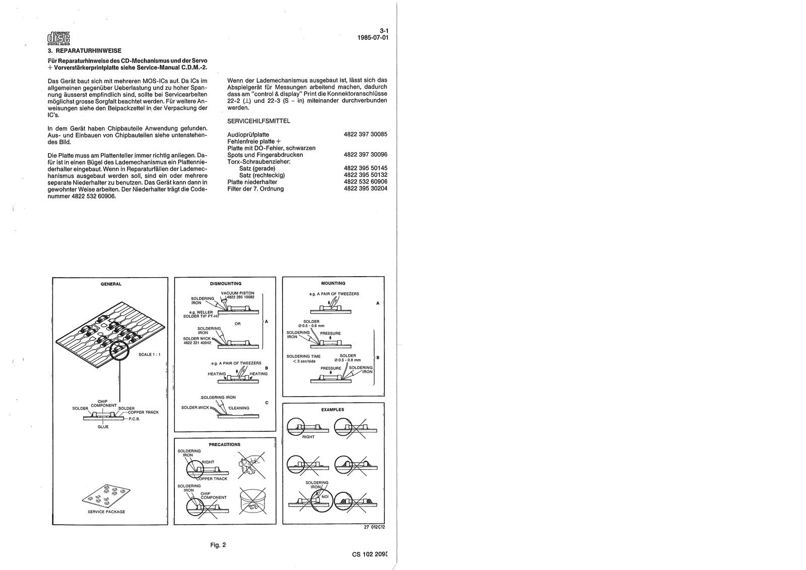 TANDBERG TCP 3015A Service Manual - STEEL WIRE BOUND - PROTECTIVE COVERS
