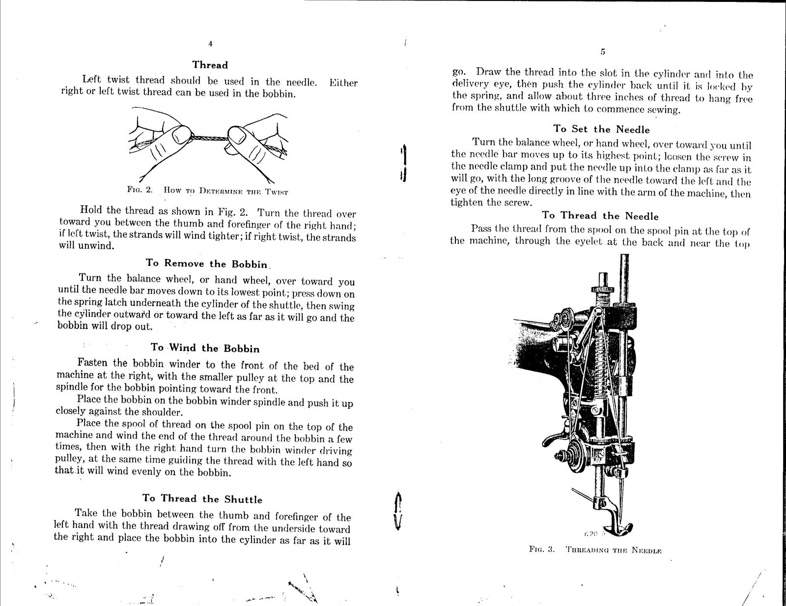 SINGER Class 11 Cylinder Bed Sewing Machine Instruction Manual - WIRE BOUND