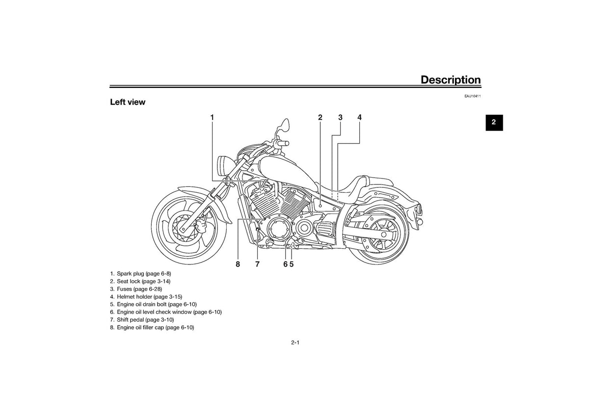 YAMAHA XVS1300CU Motorcycle Owners Manual 2016 - STEEL WIRE BOUND - TOUGH COVERS