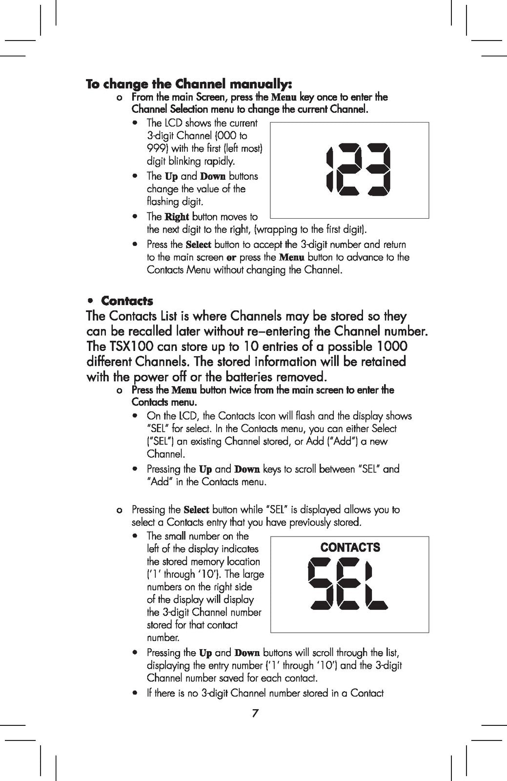 TRISQUARE TSX100 eXRS Two-Way Radio Owners Manual - WIRE BOUND - TOUGH COVERS