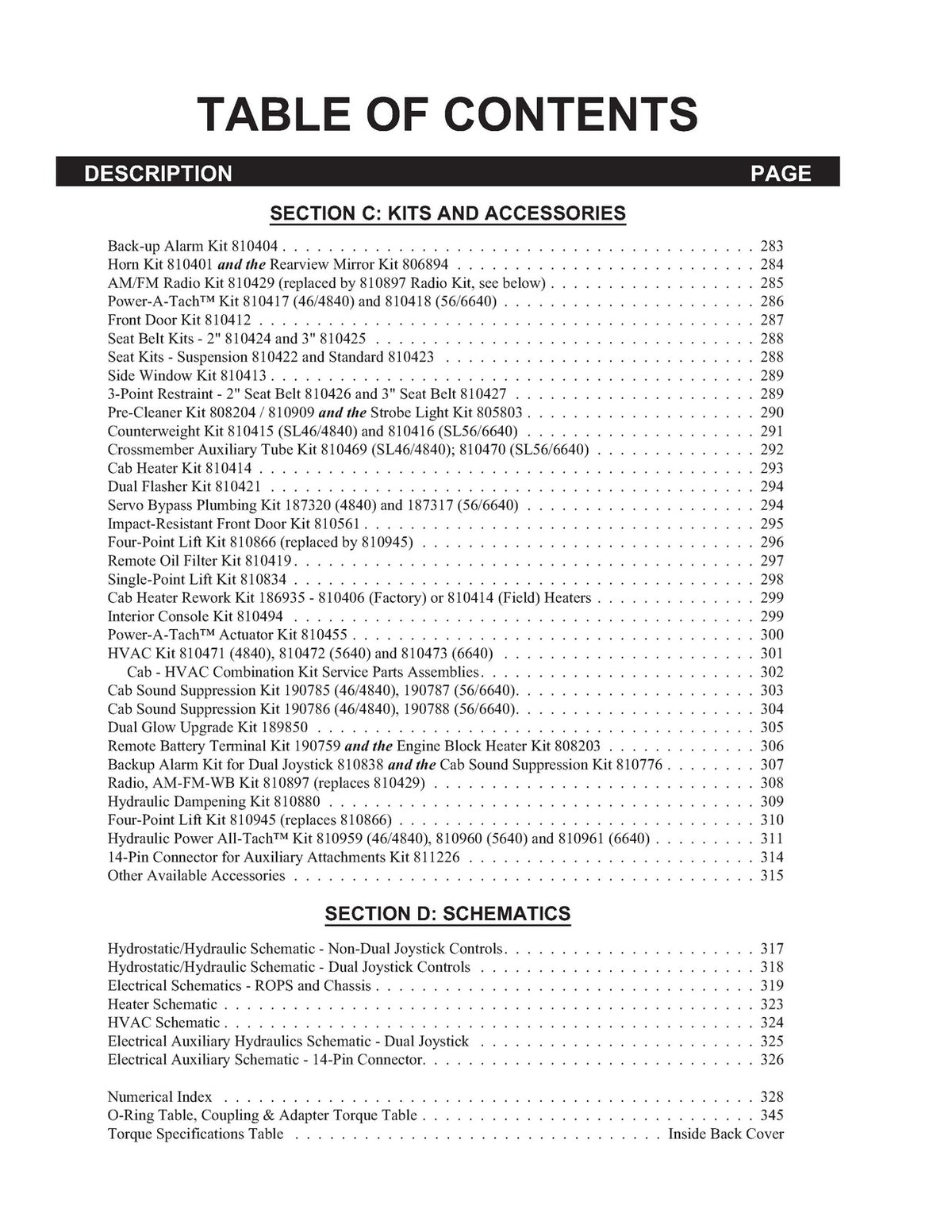 GEHL SL4640 4840 5640 SL6640 SL6640E Parts & Service Manual BUNDLE - WIRE BOUND