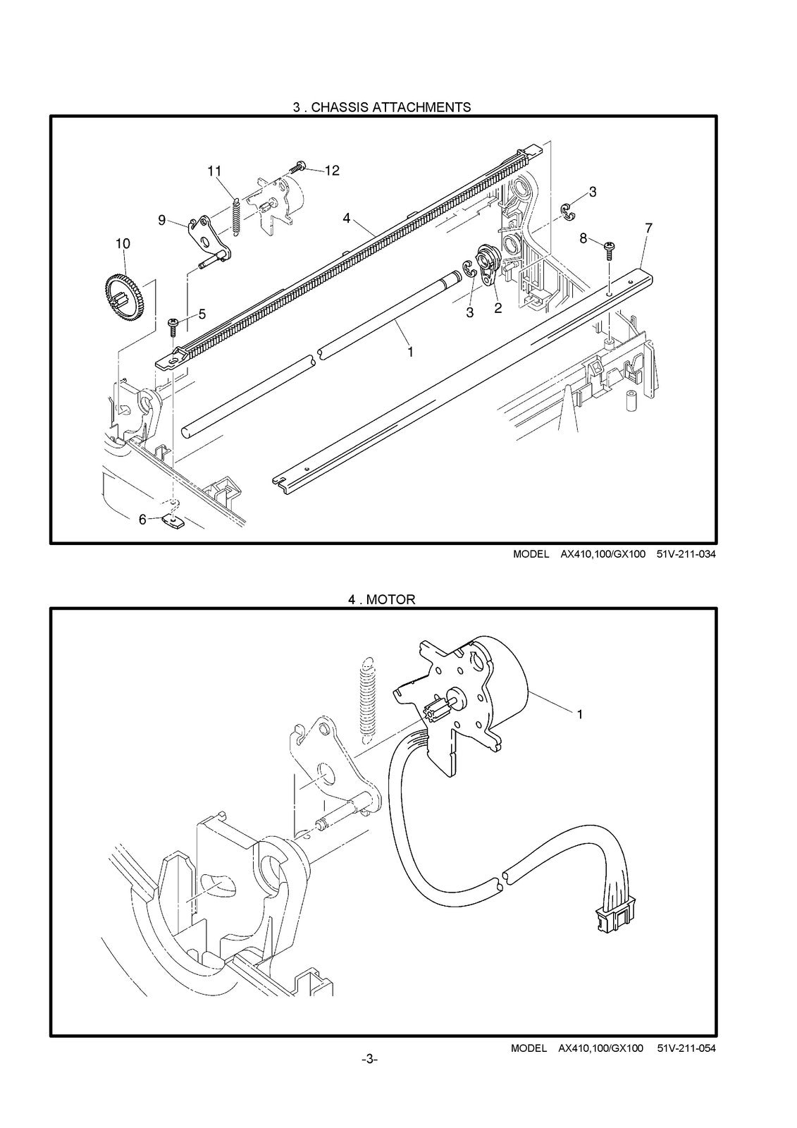 BROTHER AX-400 410 GX-410 Electronic Typewriter Parts Reference Manual 2000