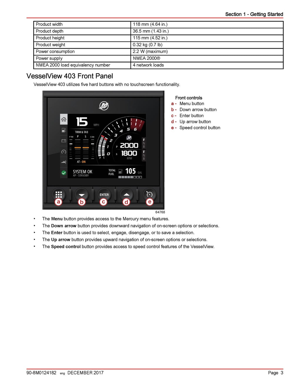 MERCURY VesselView 403 Operation Manual - STEEL WIRE BOUND - PROTECTIVE COVERS