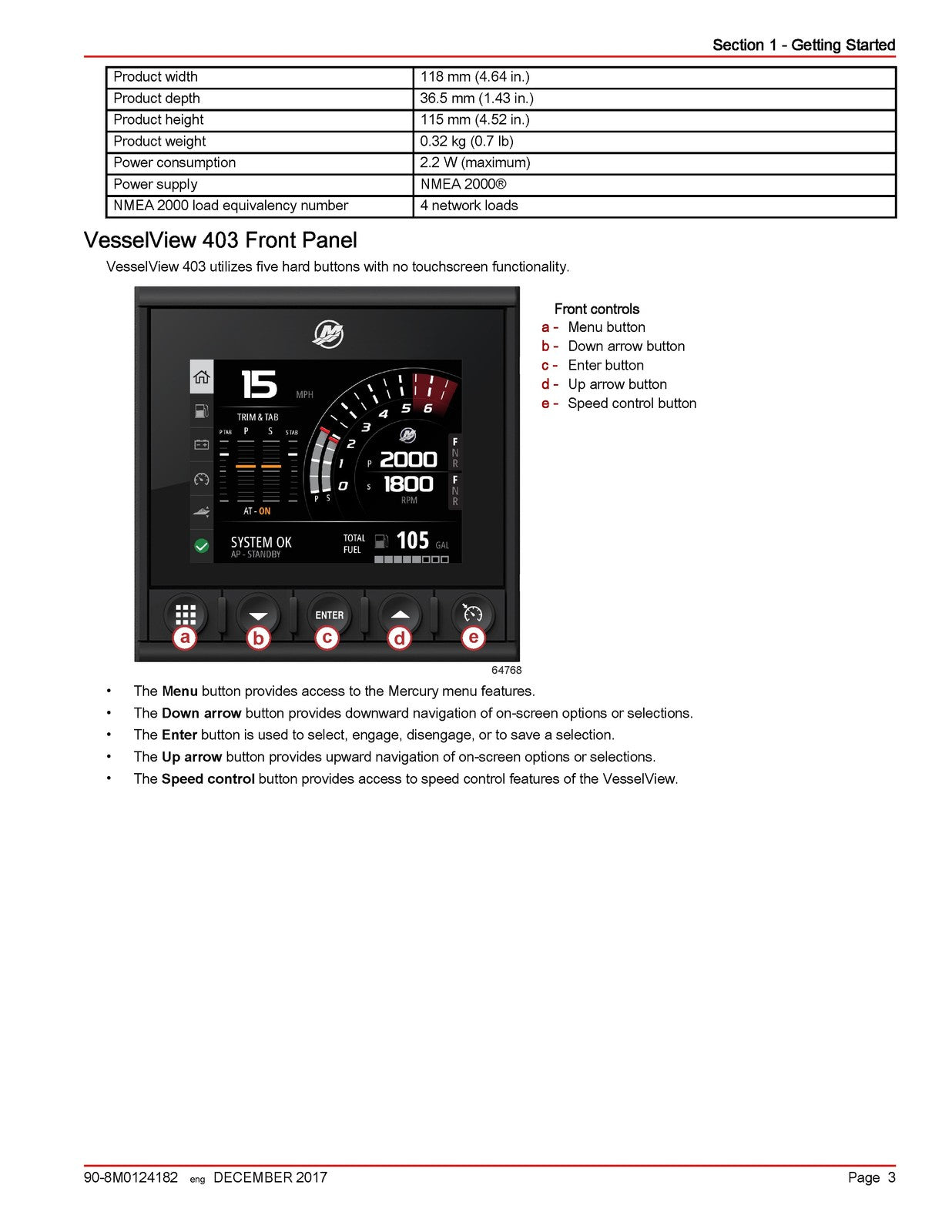 MERCURY VesselView 403 Operation Manual - STEEL WIRE BOUND - PROTECTIVE COVERS