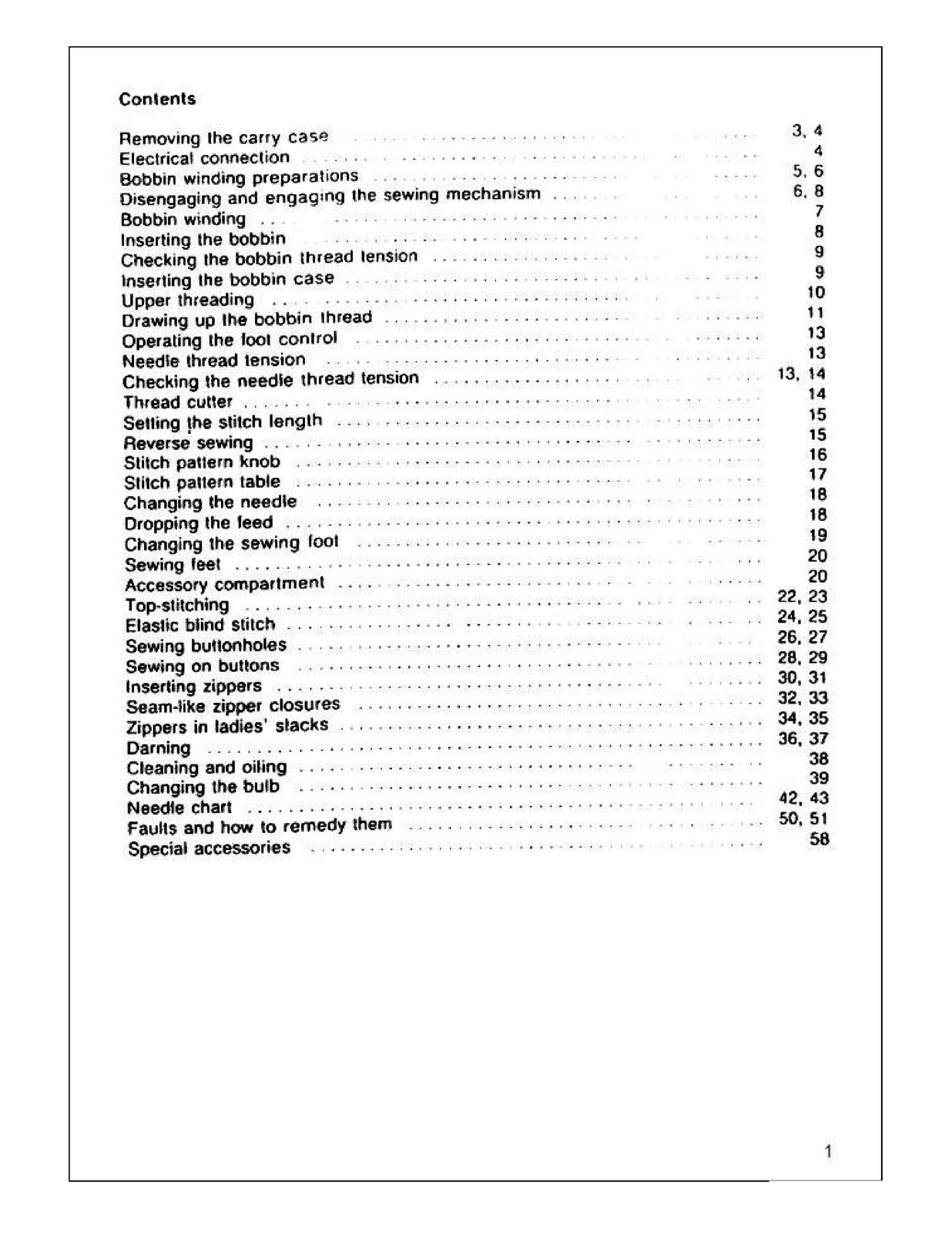 PFAFF 303 301 Instruction Manual - STEEL WIRE BOUND - PROTECTIVE COVERS
