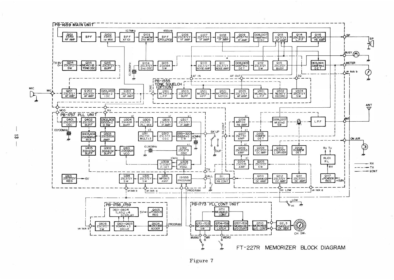 YAESU FT-227R Memorizer Instruction Manual - BOUND - COVERS - XL FOLDOUT PAGES