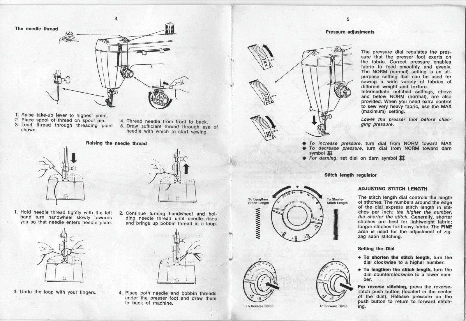 SINGER Zigzag Sewing Machine Instruction Manual - WIRE BOUND - TOUGH COVERS