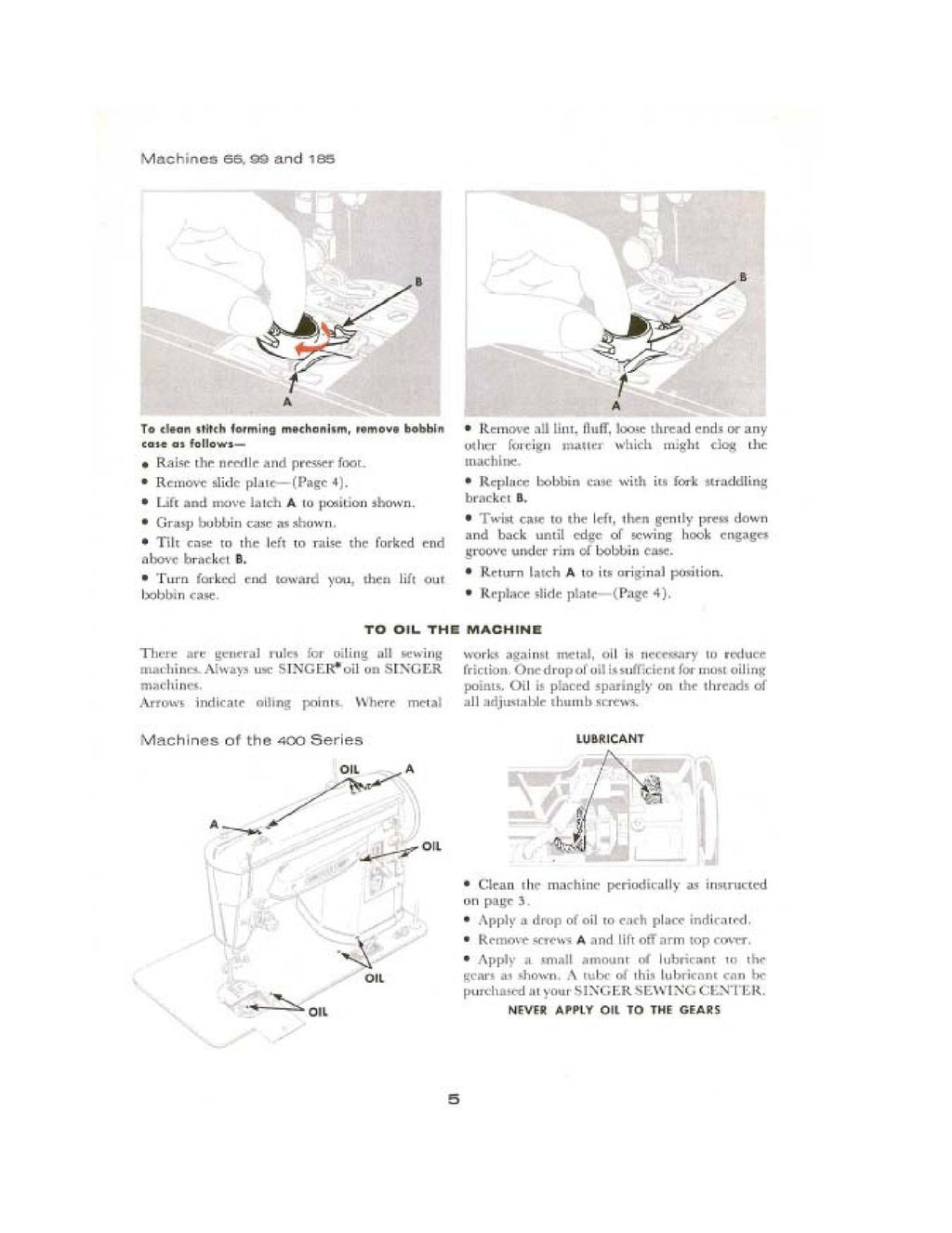 SINGER Students Manual Care  Regulate Your Sewing Machine - WIRE BOUND