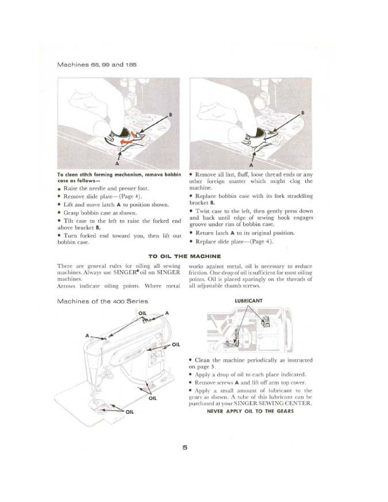 SINGER Students Manual Care  Regulate Your Sewing Machine - WIRE BOUND